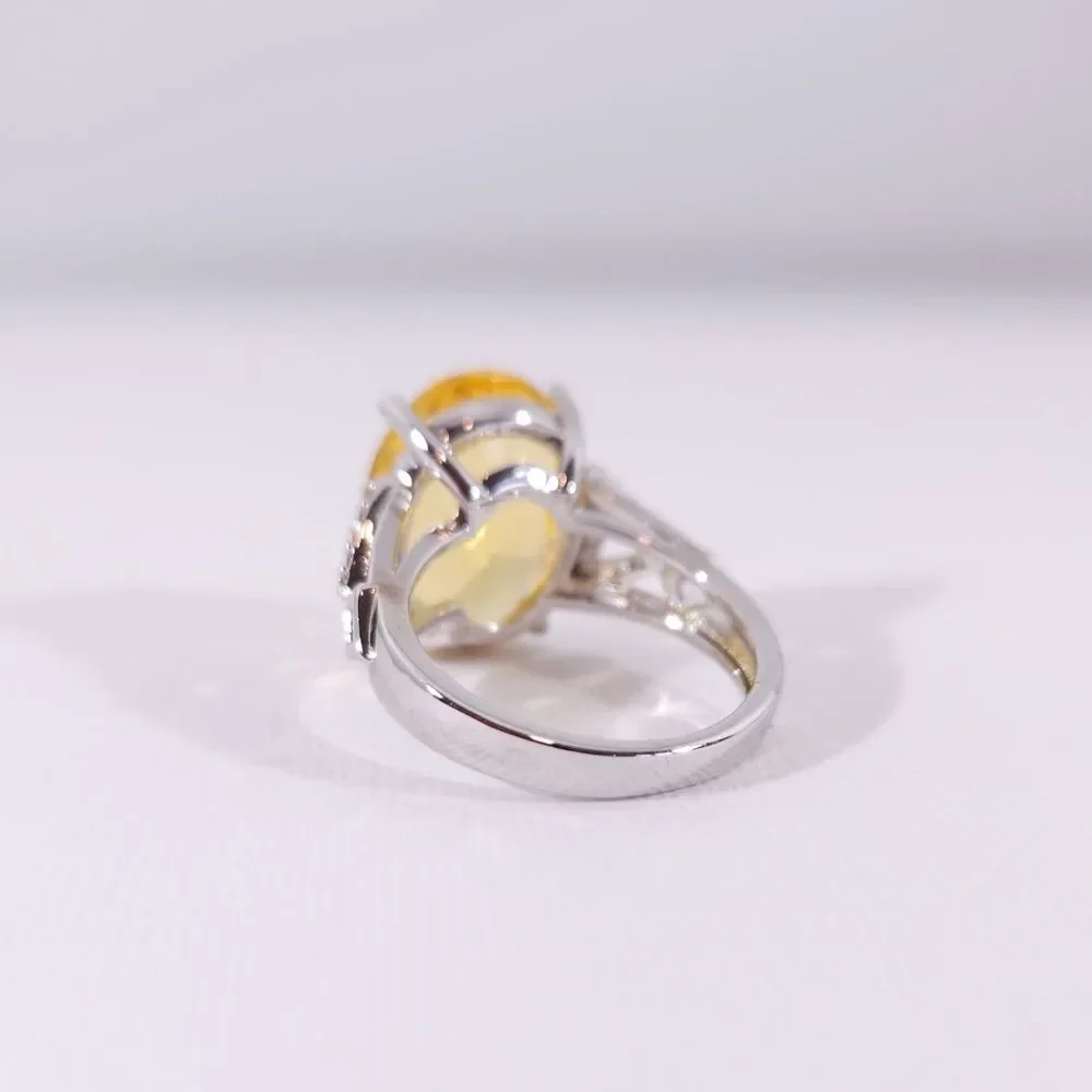 Simulated Yellow CZ Ring Size 6